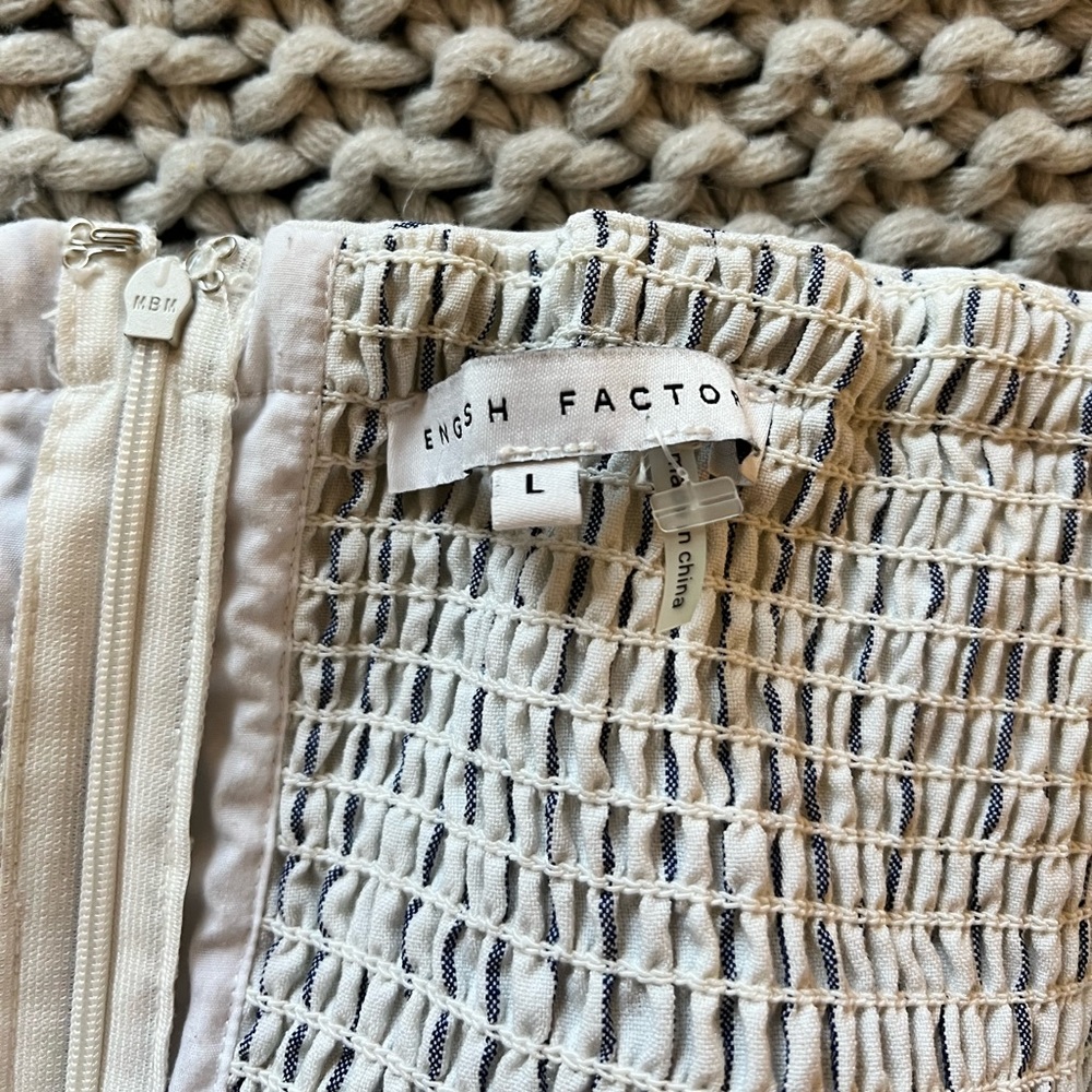 English Factory Off the Shoulder Ruffled Striped Jumpsuit - Picture 11 of 11
